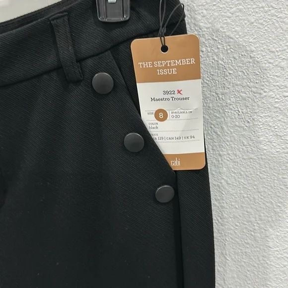 Cabi Maestro Trouser - style #3922 size 8 Black - Picture 3 of 10